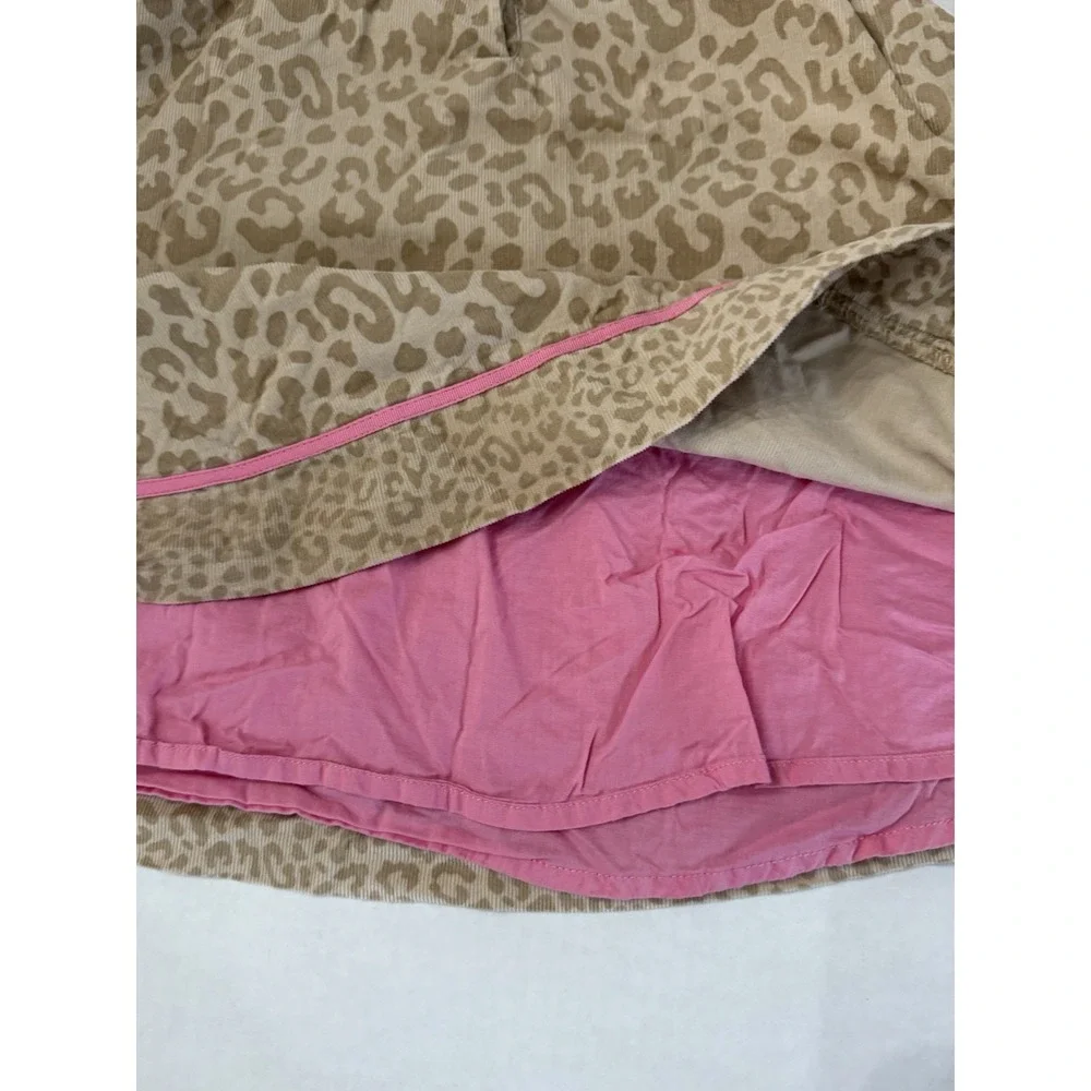Gymboree Tan Leopard Animal Print Pink Ribbon Bow Corduroy Dress 2009 SZ 2T‎
